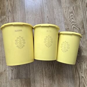 ❤️ Vintage Tupperware "Servalier" 3 Piece Nesting Canister set. Made in CANADA